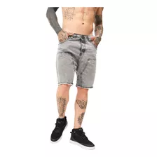 Bermuda De Jeans Rigida Hombre Grey Dister Relaxed Fit Bond