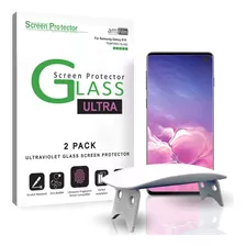 Amfilm Ultra Glass Protector Pantalla Galaxy S10, (paquete