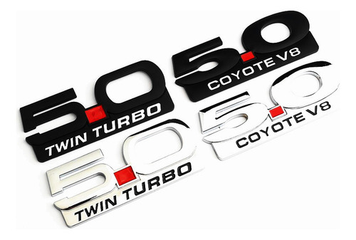 3d Metal 5.0 Coyote V8 Para Ford Mustang Gt 20-22 Insignia Foto 2