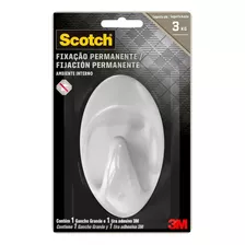 Gancho Adesivo Grande Branco Suporta Até 3kg 3m Scotch