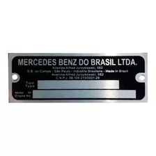 Plaqueta Numero Série Chassi Tipo Do Motor Mercedes Om