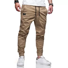 Calças Jogger Jeans Masculina Com Punho Elástico