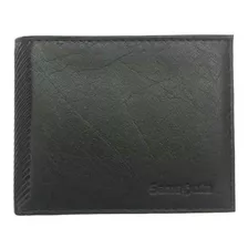 Billetera Samsonite Volante Al Medio Dolar Color Negro De Cuero - 8.3cm X 10.9cm X 1.4cm