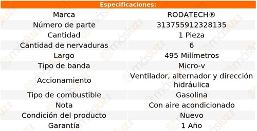 (1) Banda Acces Micro-v Grand Marquis V8 5.0l 79/91 Rodatech Foto 2