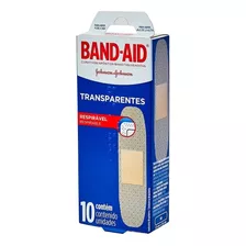 Curativo Band-aid Bandeide Johnson Transparente 10 Unidades