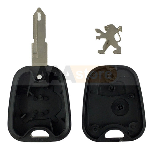 Carcasa Llave Control Peugeot 206 207 306 307 Con Logo 2 Bot Foto 2