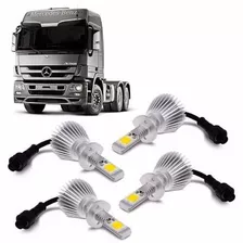 Kit Super Led Actros 2546 2011 2012 2013 Foco Duplo 6000k