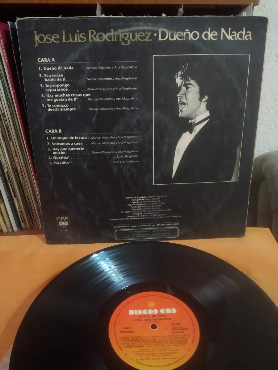 Jose Luis Rodriguez - Dueño De Nada - vinilo 1982