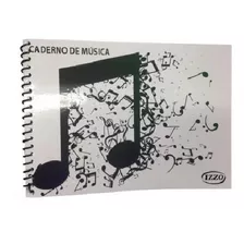 Caderno De Musica Para Estudo Pautado 100 Folhas Espiral Peq