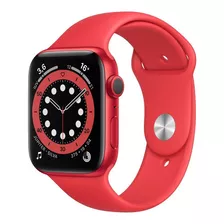 Apple Watch Series 6 (gps) - Caixa De Alumínio Vermelho De 44 Mm - Pulseira Esportiva Vermelho