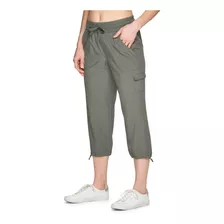 Rbx Active - Pantalón Capri Ligero Y Tejido Con Cordón Y .