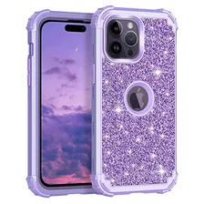 Funda Para iPhone 14 Pro Shiny Morado Hybrid-02