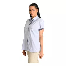 Blusa Ferrioni Para Dama Manga Corta Color Azul