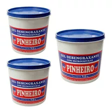 Kit 3 Potes Pasta Gel Desengraxante Mãos Pinheiro 2,5 Kg