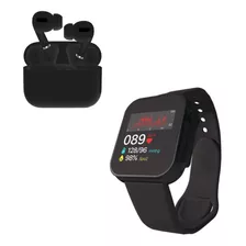 Smartwatch Bluetooth D20 Ultra Negro Y Audífono I13 Negro