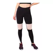 Calça Legging Preto Com Detalhe Chocolate E Branco