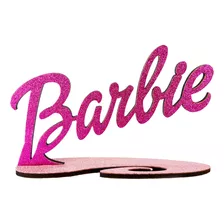 Totem Display Logo Barbie Mdf Eva Decoração Festa