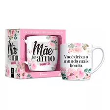 Caneca De Porcelana Presente Dia Das Mães Com Linda Caixa