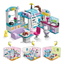 Qman 6-12 Girl's Dream Home Building Blocks Kit Juguete Educ