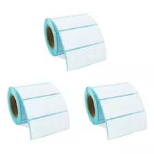 Pack 3 Rollo Etiquetas Térmicas Adhesivas 70mm X 30mm 500 U