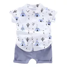 Prendas Ropa Infantil Conjuntos De Vestir Niños Moda Camisas