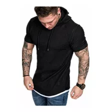 Camiseta De Manga Corta Para Hombre Fitness Workout Gym Slim