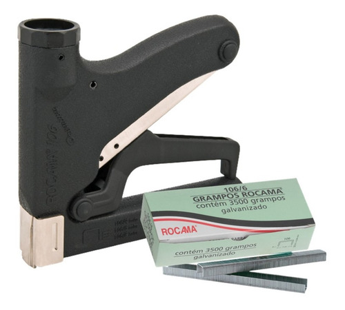 Grampeador Tapeceiro Rocama Premium + 3500 Grampos 106/6mm