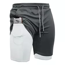 Short Con Licra Deportiva 2 En 1 , Calidad Correr Gym M1615