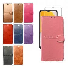  Funda Agenda Flip Cover Para Xiaomi Redmi Note 12 + Vidrio