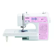 Máquina De Coser Recta Brother Sq9100 Portable Blanca Y Rosa 220v