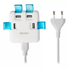 Cargador Wesdar U4 Para 4 Dispositivos Usb