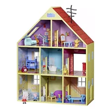 Peppa Pig Casa De Juegos De Madera + Accesorios