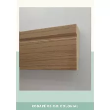 21 Metros Rodapé Mdf 05 Cm Altura Cor Colonial Com Passa Fio