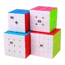 Cubo Magico Pack 2x2 3x3 4x4 5x5 Qiyi Stickerless