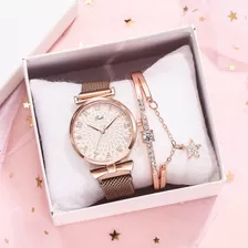 Reloj De Dama Casual De Lujo + Pulsera