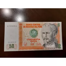 Lote#38: Billete 50 Intis Perú Unc