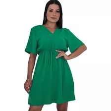 Vestido Soltinho Midi Decote Elegante Primavera Verão Duna