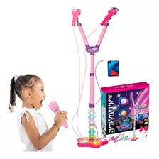 Microfone P/ Criança Infantil C/ Pedestal Mp3 Menina Criança