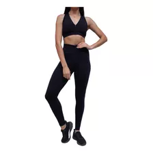 Kit Calça Legging E Top Suplex Rala Bela 