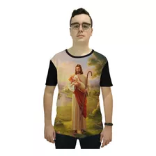 Camiseta Religiosa Masculina Jesus Bom Pastor