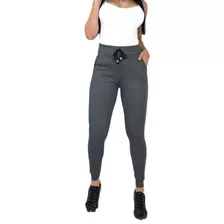 Calça Feminina Moletom Ribana Canelada Jogger Moda Blogueira