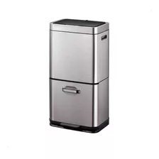 Lixeira Inteligente 35+25l Automática Com Sensor Moon Inox