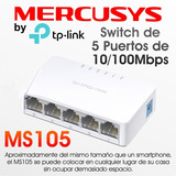 Mercusys Ms105, Switch De Escritorio De 5 Puertos 10/100mbps