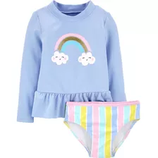 Roupa De Banho Piscina Conjunto Carters Bebê Menina Fps50 Mc