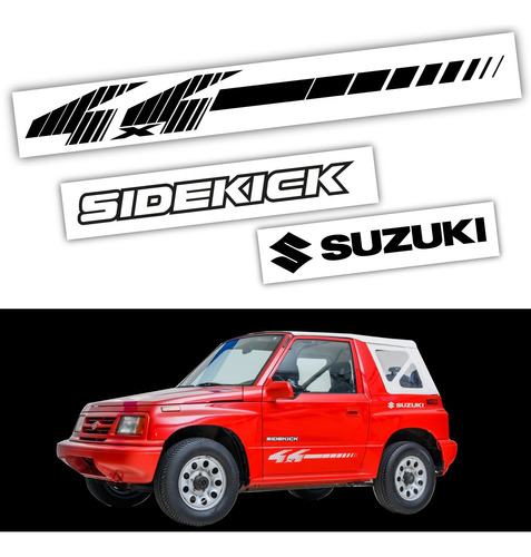 Kit Pack 7pzs Stickers Calcomana Suzuki Sidekick 4x4 Vitara Foto 2