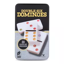 Juego De Domino Doble Seis Cardinal De Colores Estuche Metal