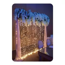 Cortina 500 Leds 3x2,5m 110v Luz Quente Fixa Decoração Festa