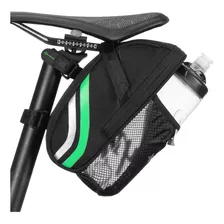 Bolsa Selim Bicicleta Rockbros Preta C/ Suporte Caramanhola Cor Preto