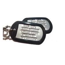 Juego Placas Id. Militar Dog Tag Mate Envio Gratis!!!