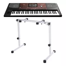 Korg Pa700 61-key Arranger Workstation + K&m 18820 Whitei Ey